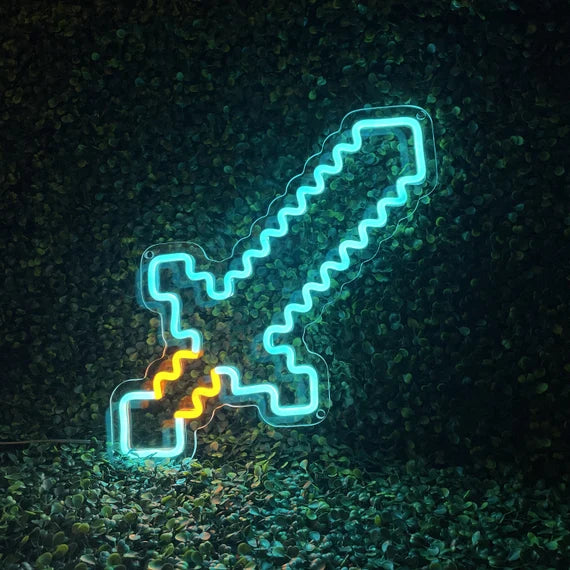 Minecraft Sword Neon Sign