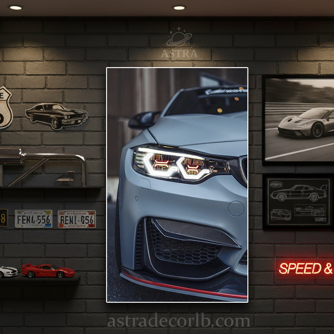 BMW M4 Neon Poster